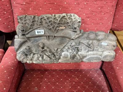 BALI HEAVY CARVED PLAQUE