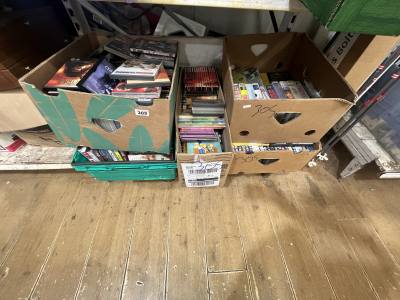 5 X BOXES OF CDS / DVDS ETC