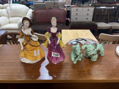 2 X DOULTON FIGURES (1 DAMAGED) + SYLVAC
