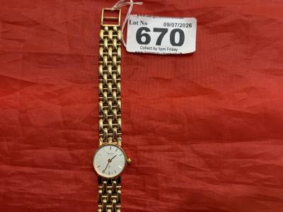 9CT GOLD RECORD DELUXE WATCH