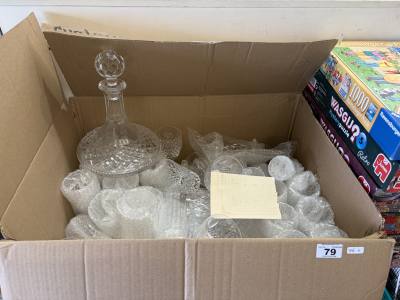 BOX OF CRYSTAL (WATERFORD ETC) 