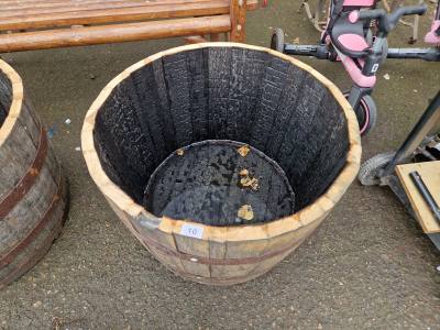 HALF BARREL PLANTER