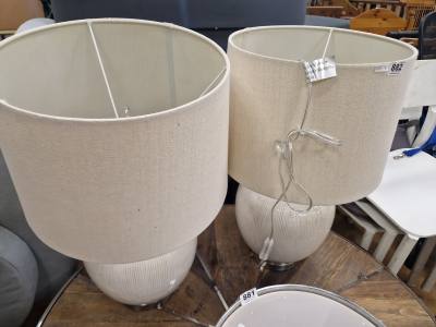PAIR OF CERAMIC TABLE LAMPS