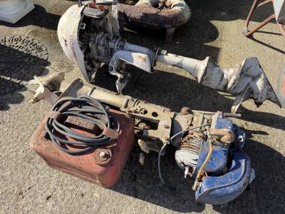 2 X BOAT OUTBOARDS + JERRY CAN