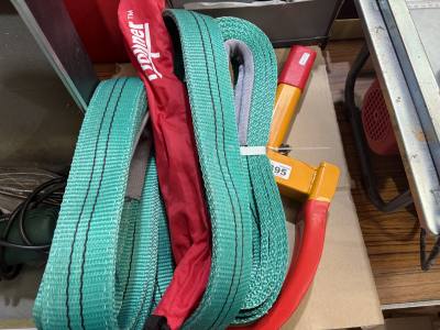 2 X HD LIFTING STRAPS + WHEEL CLAMP