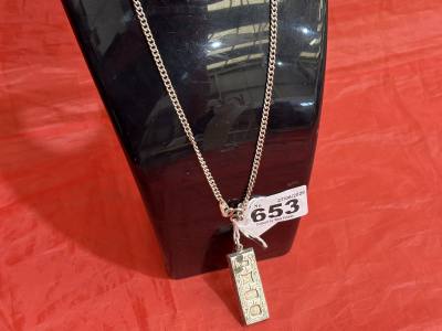 SILVER INGOT + CHAIN