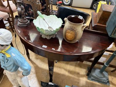 MAHOGANY HALF MOON HALL TABLE