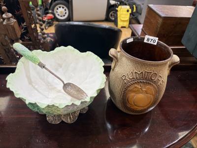 W. GERMAN VASE + COPELAND BOWL