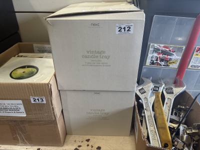 2 X BOXED CANDLE TRAYS