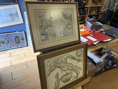 2 X FRAMED ANTIQUE MAPS