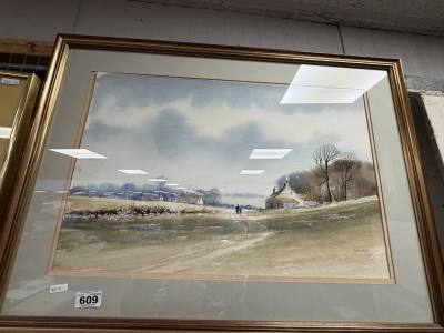 LARGE R. WITCHARD WATERCOLOUR