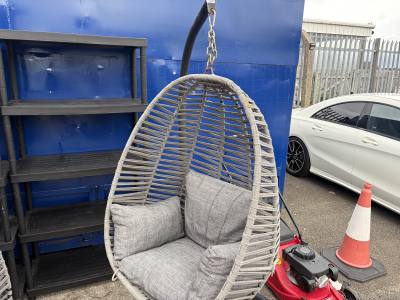 MODERN HANGING EGG CHAIR + STAND