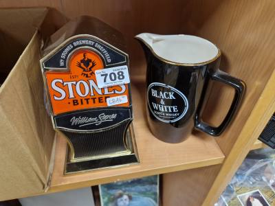 STONES PUMP HEAD + ADVERTISING JUG