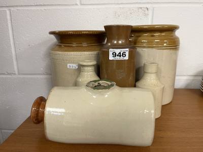 LOT OF STONEWARE BOTTLES