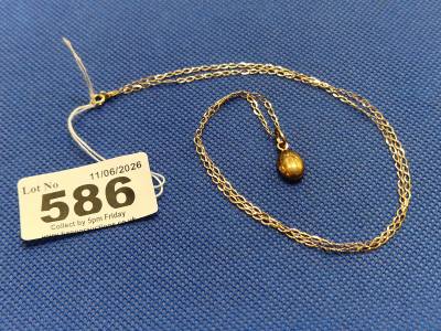 9CT GOLD CHAIN + PENDANT (1.5 GRAMS)