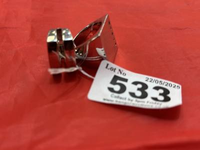 2 SILVER HOT DIAMOND RINGS