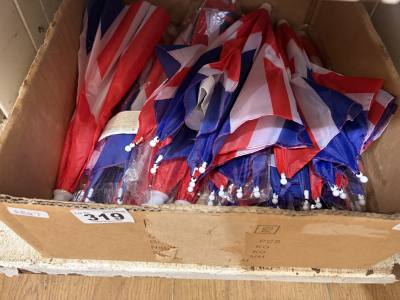 BOX OF UNION JACK UMBRELLAS