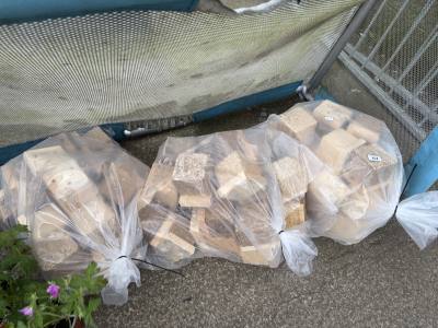 3 X BAGS OF WOOD BLOCKS