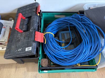 BOX OF TOOLS, LEADS + TOOLBAR