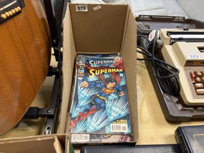 BOX OF SUPERMAN COMICS