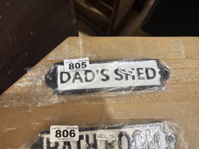 DADS SHED SIGN