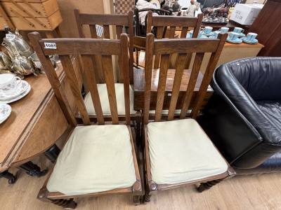 4 X BARLEY TWIST DINING CHAIRS