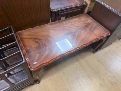 MAHOGANY COFFEE TABLE + TABLE NEST