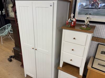 WARDROBE + PAIR OF BEDSIDES