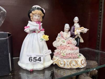 DRESSDEN FIGURE + DOULTON 'SHERAN'