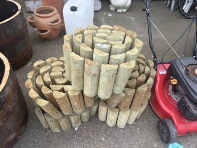5 X LOG GARDEN WALLS