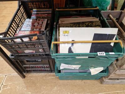 4 X BOXES OF RECORDS + DVDS