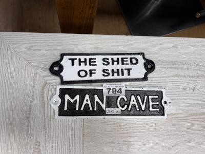 2 X NOVELTY SIGNS