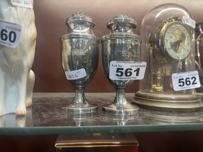 ANGLO INDIAN SILVER GEORGIAN SALT + PEPPER (218 GRAMS)