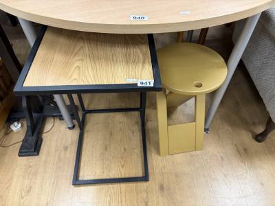 SIDE TABLE + STOOL