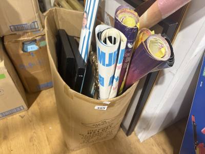 BOX OF POSTERS + PICTURES
