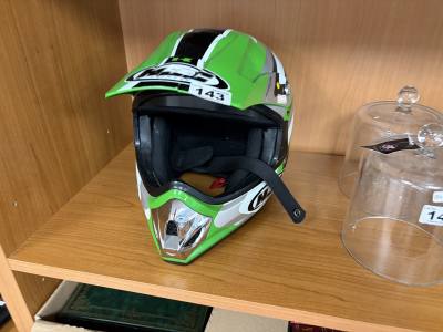 GREEN HJC MOTOR CROSS HELMET