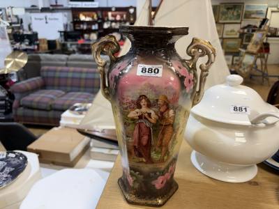 EDWARDIAN TRANSFER VASE