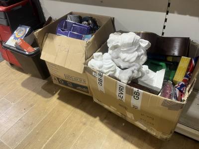 3 X BOXES OF HOMEWARE + TOYS