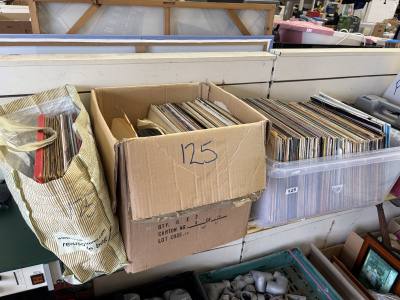 2 X BOXES OF RECORDS + BAG OF RECORDS