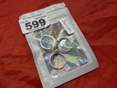 3 X SILVER RINGS
