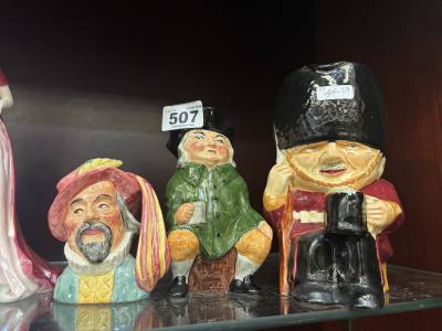 3 X CHARACTER JUGS
