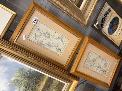 ENNISKILLEN + DUBLIN FRAMED MAPS
