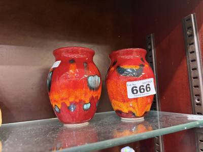 PAIR POOLE POTTERY VASES