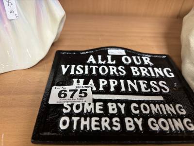 VISITORS SIGN