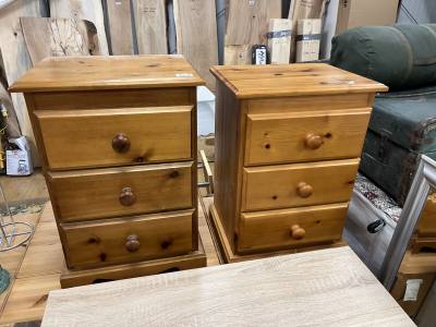 2 X PINE BEDSIDE UNITS