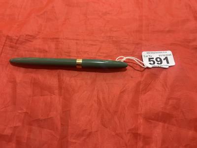 GREEN SHEAFFER "14CT" NIB PEN
