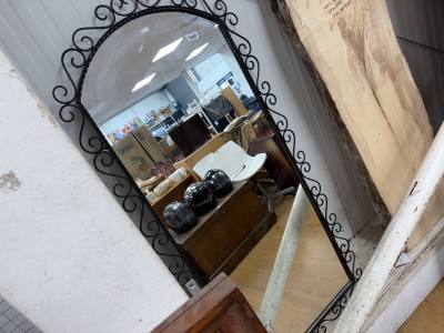 WROUGHT IRON FRAMED MIRROR