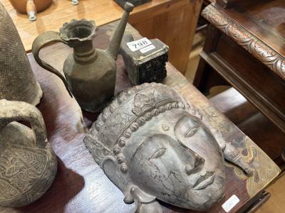 IRON PRINT BLOCK, COPPER JUG + MASK