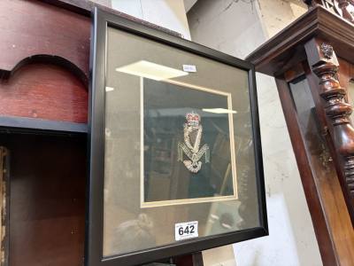 ROYAL ULSTER RIFLES PLATED PLAQUE