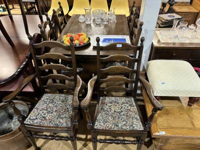 OLD CHARM TABLE + 6 CHAIRS